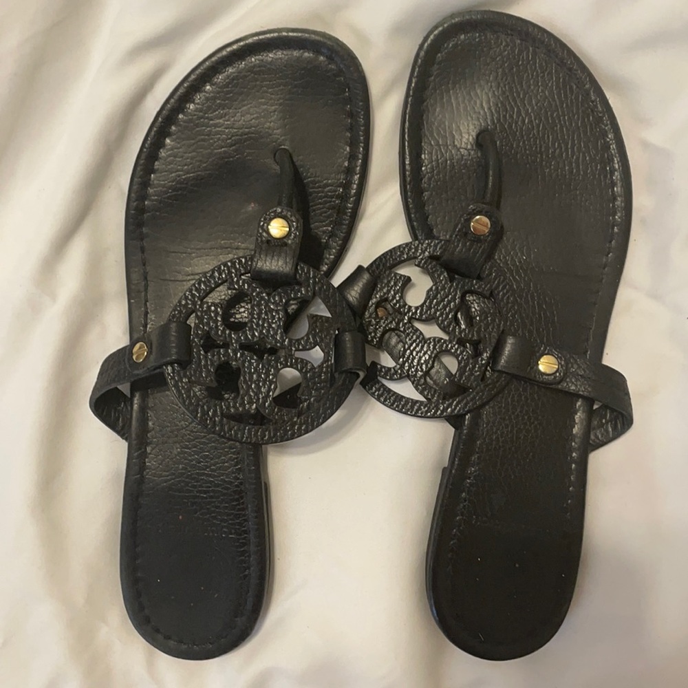 Tory Burch Pebbled Leather Sandals